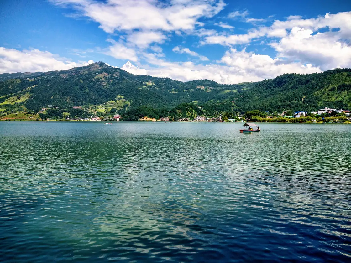 Phewa Lake and the Annapurna range, Pokhara